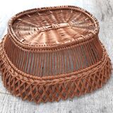 Wicker basket xix th, serrated double row