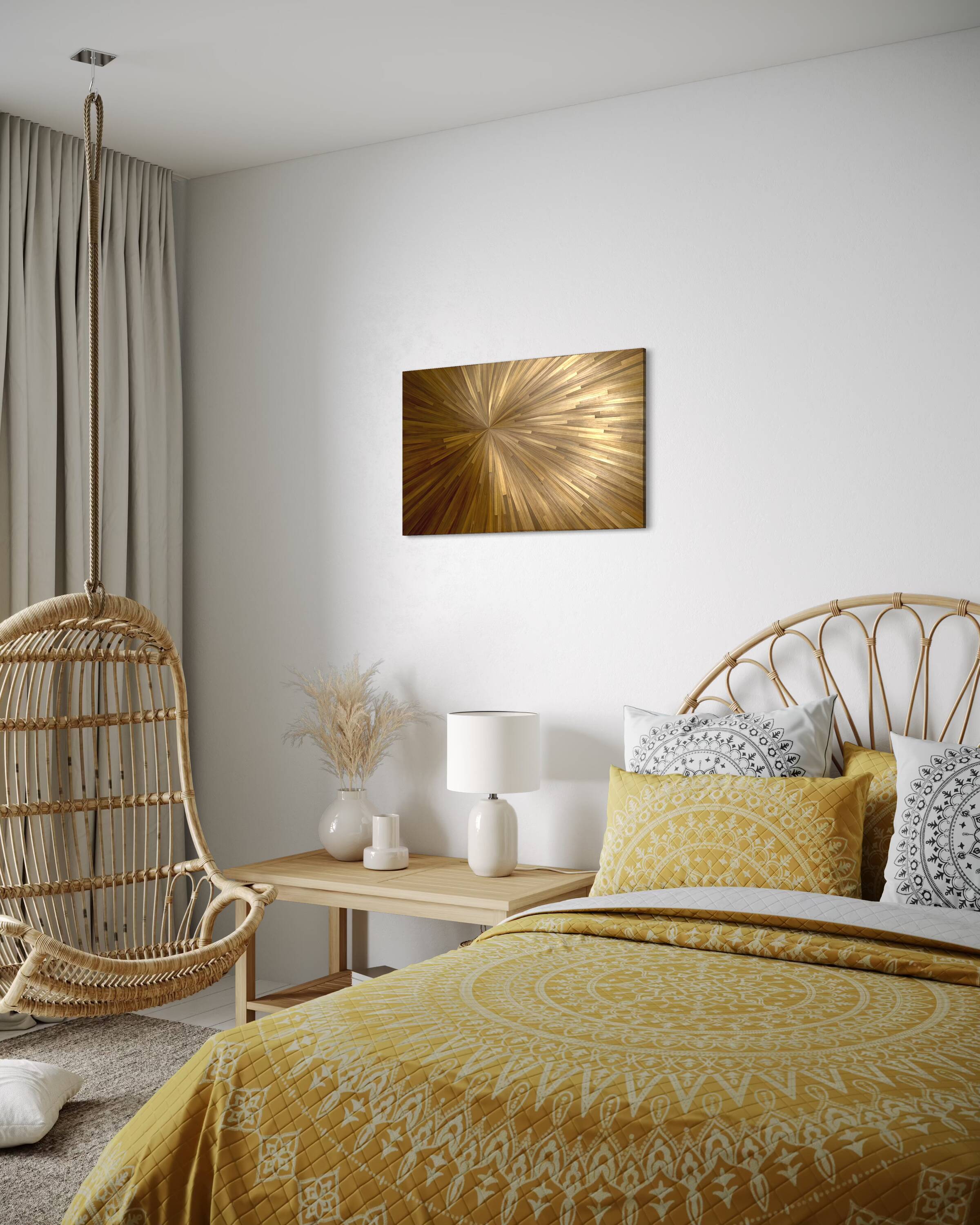 Bronze sun painting