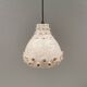 Ceramic hanging lamp in creamy white color that almost looks like a corral