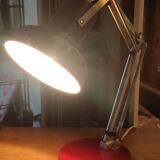 Vintage articulated table lamp red metal