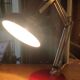 Vintage articulated table lamp red metal