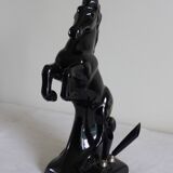 Black ceramic horse