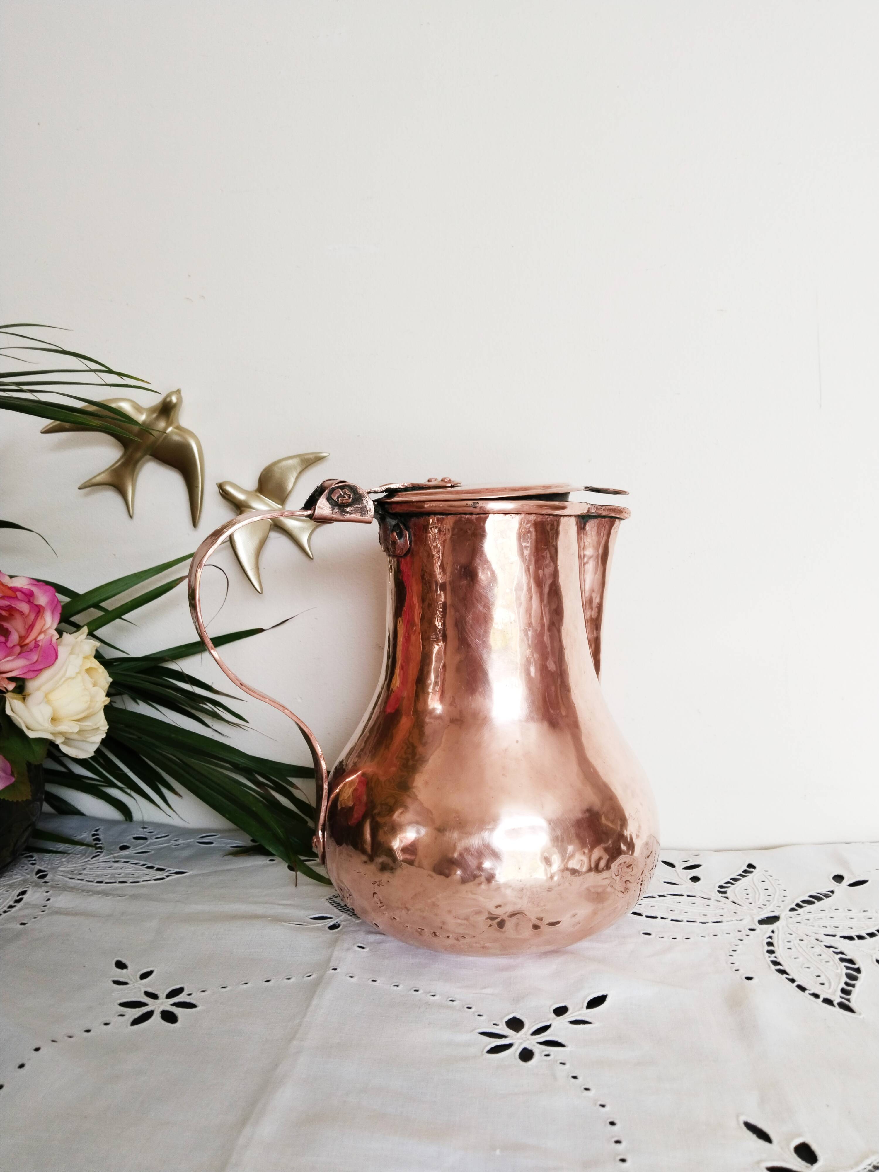 Old thick copper jug, jug