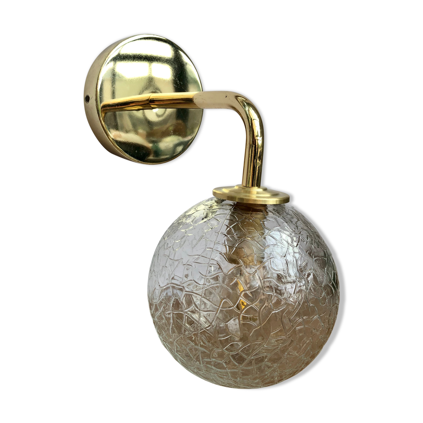 Vintage glass globe wall sconce