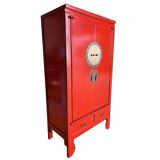 Red solid wood wedding wardrobe