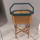 Vintage rattan sewing box 1950s