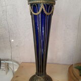 Glass and brass vase