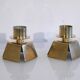 Pair of vintage Danish brass candle holders 1970