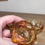 Set of 3 glass candle holders / tealight holders