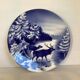 Old blue plate fir deer doe Villeroy and Boch