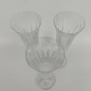 3 crystal champagne flutes from Saint Louis, Tommy model. 205 cm.
