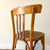 Bistro chair in arched and light beech