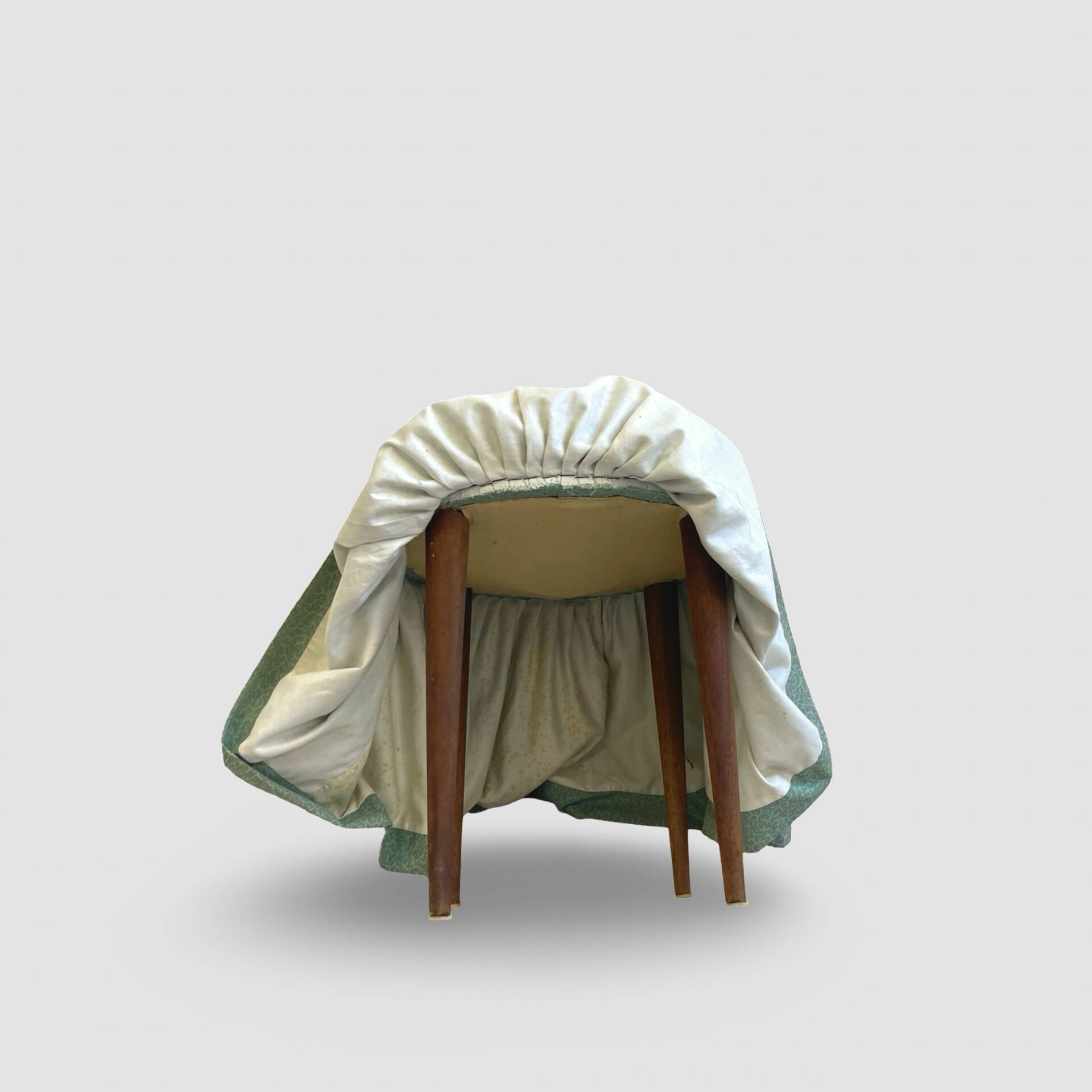 Antique Victorian era ballon back chairs and stool