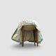 Antique Victorian era ballon back chairs and stool