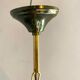 Pair of vintage amber glass pendant lamps