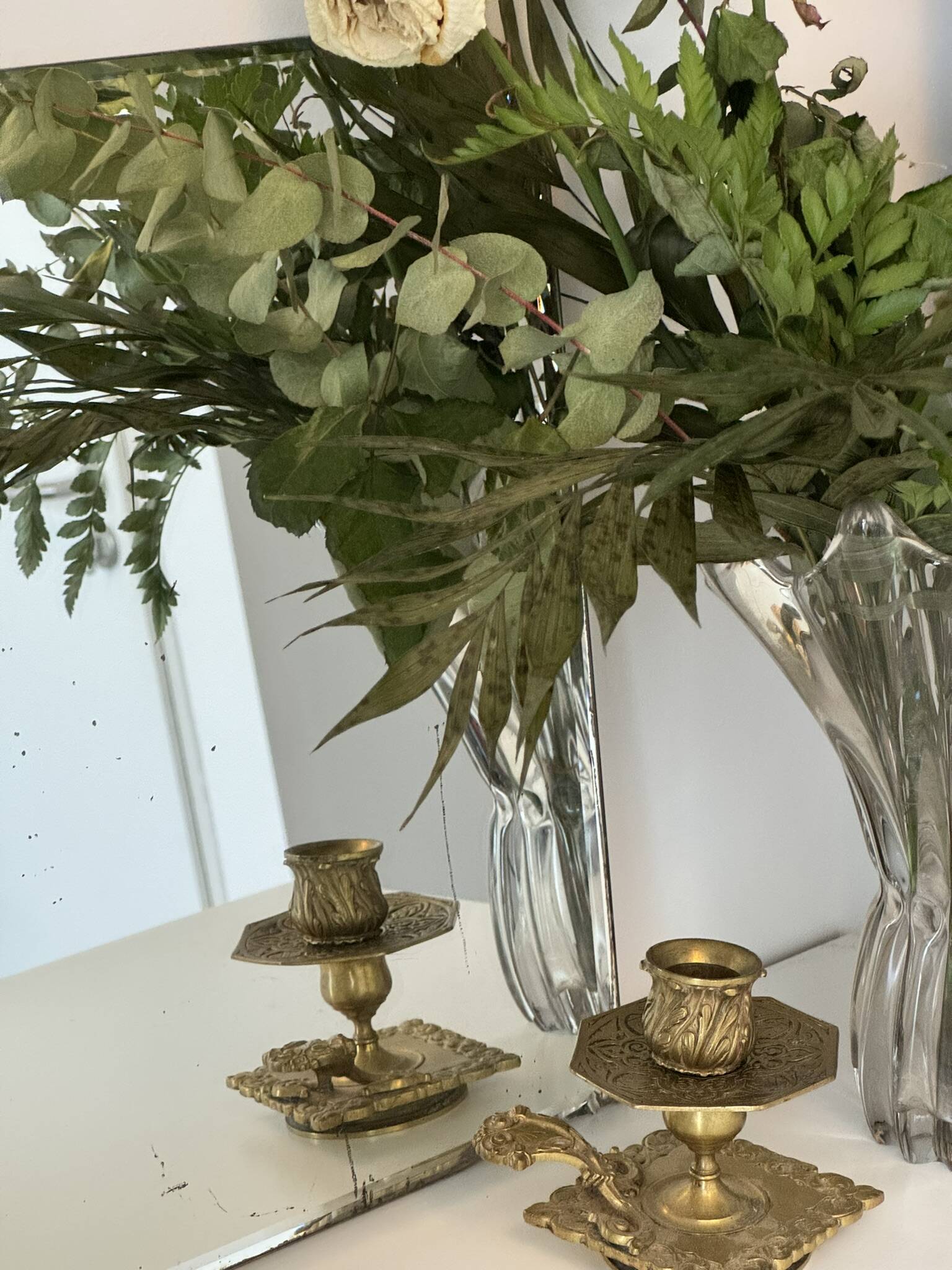 Vintage beveled mirror