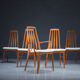 Dining chairs model "eva" by Niels Koefoed for Hornslet Møbelfabrik, 1960