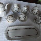Coffee service and dessert 29 pieces porcelain Bernardaud