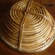 Bauhaus DLG rattan and brass bowl by Italian Gabriella Crespi