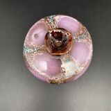 Purple round ceramic box