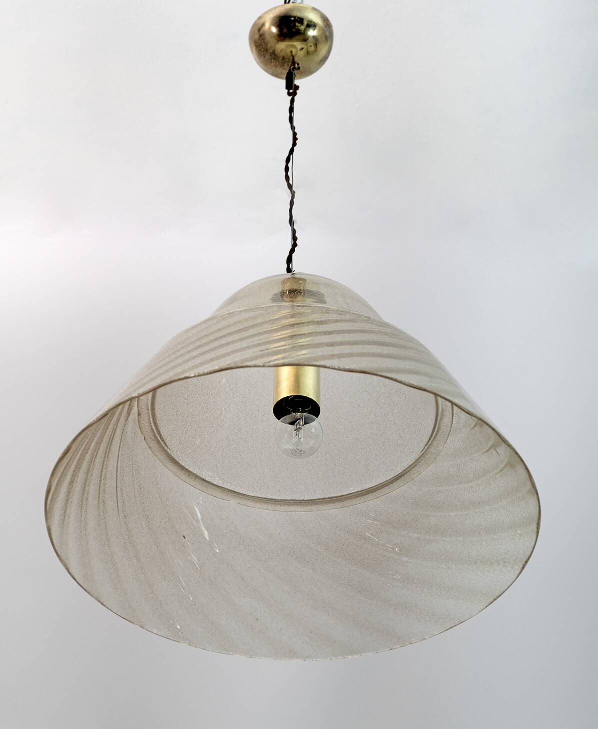 Mid-Century Modern Italian Murano Bubbles Glass Pendant Lamp, 1970s