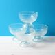 Set of 4 Vintage Pressed Glass Dessert Bowls Cibulak by Pavel Panek / 1977