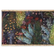 Toile peinte représentant une nature luxuriante