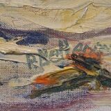 Oil on canvas - wooded landscape