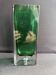 Rectangular vase in green sommerso glass