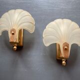Frosted glass shell wall lamps