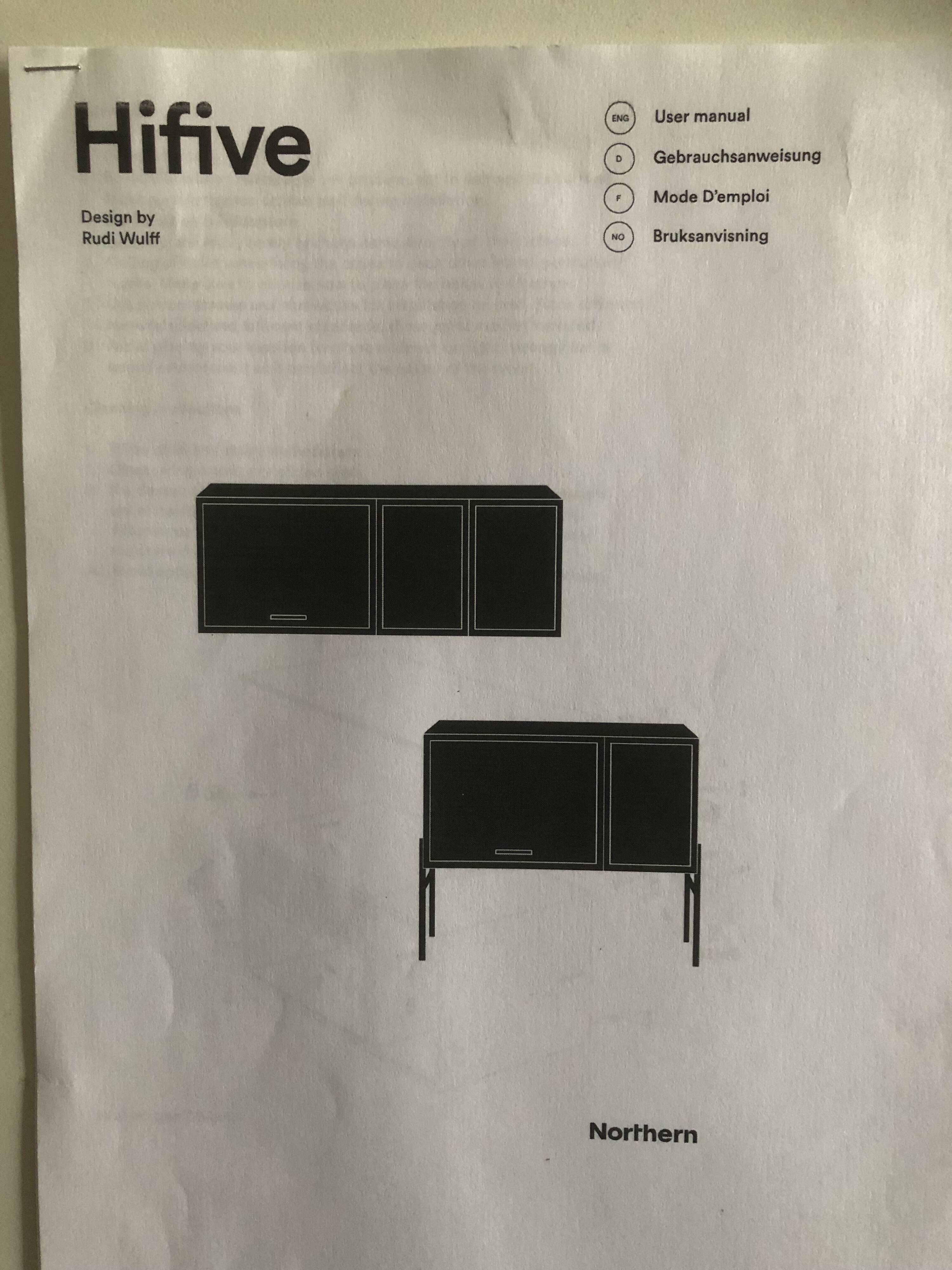 Northern Hifive storage system black TV cabinet