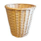 Vintage wicker paper basket