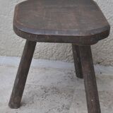 Raw rustic tabouret made in Périgord