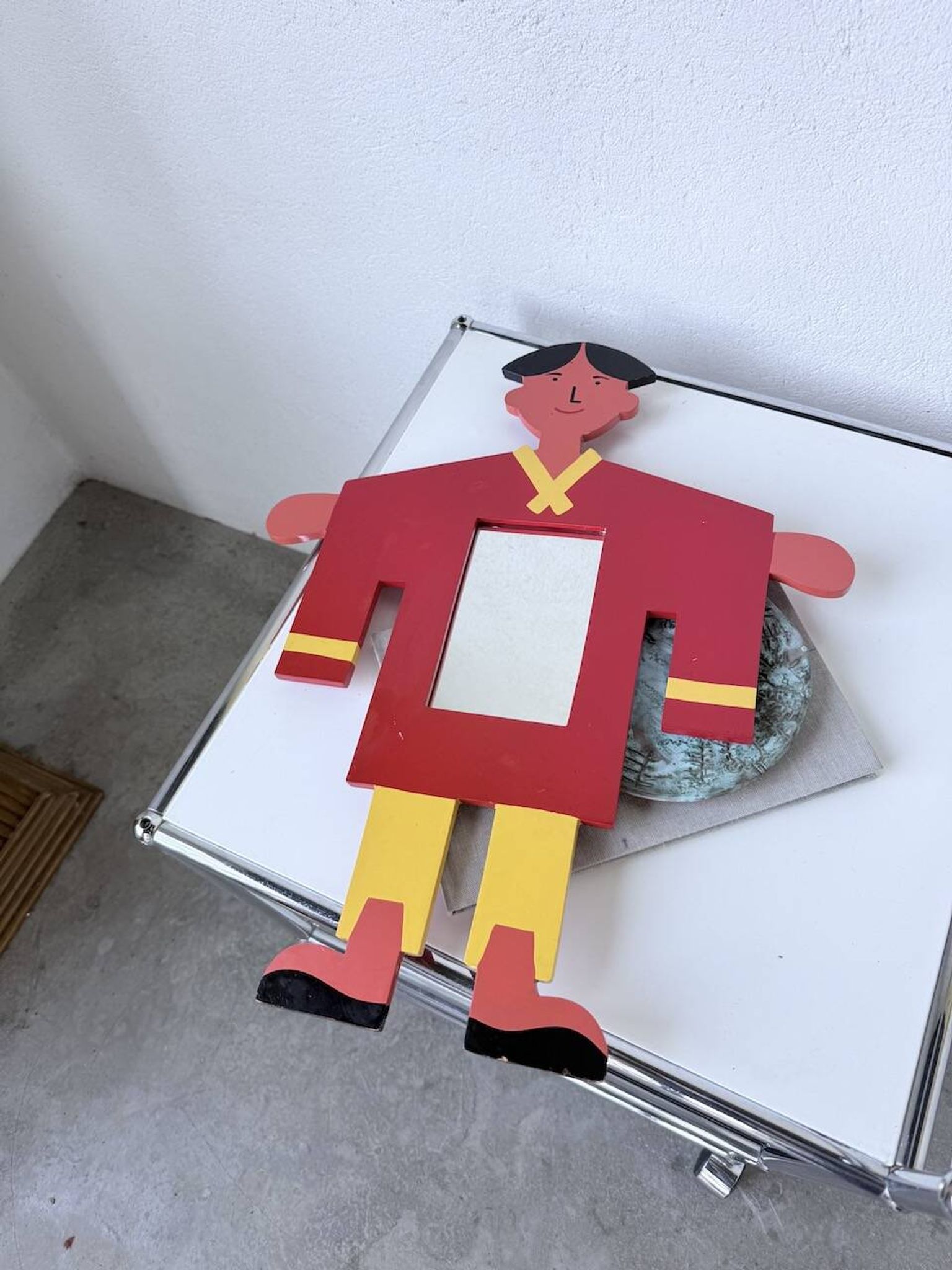 Child's character painted wooden mirror