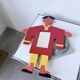 Miroir enfant personnage bois peint