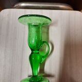 Biot glass candle holder