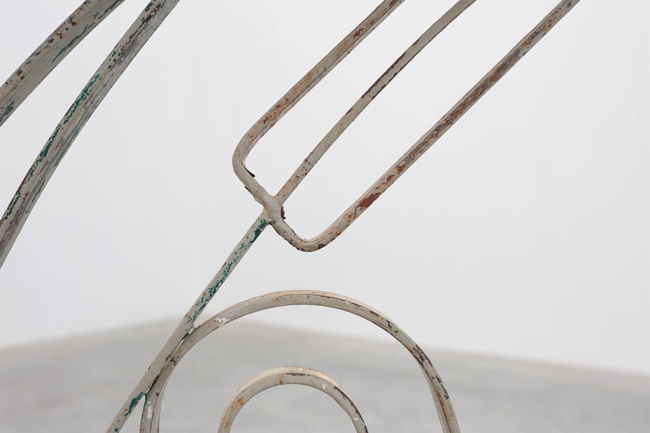 Art Deco Wrought Iron Plant Stand with Heron and Bulrushes, France, Circa 1