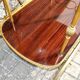 Vintage bar trolley in matte gold metal and melamine 1960