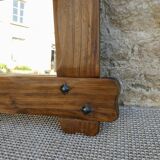 Rustic neo-rustic mirror, handcrafted, solid wood, 54 by 64 cm
