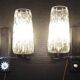 Pair of wall lights from the 1950s-1960s with a push button switch.