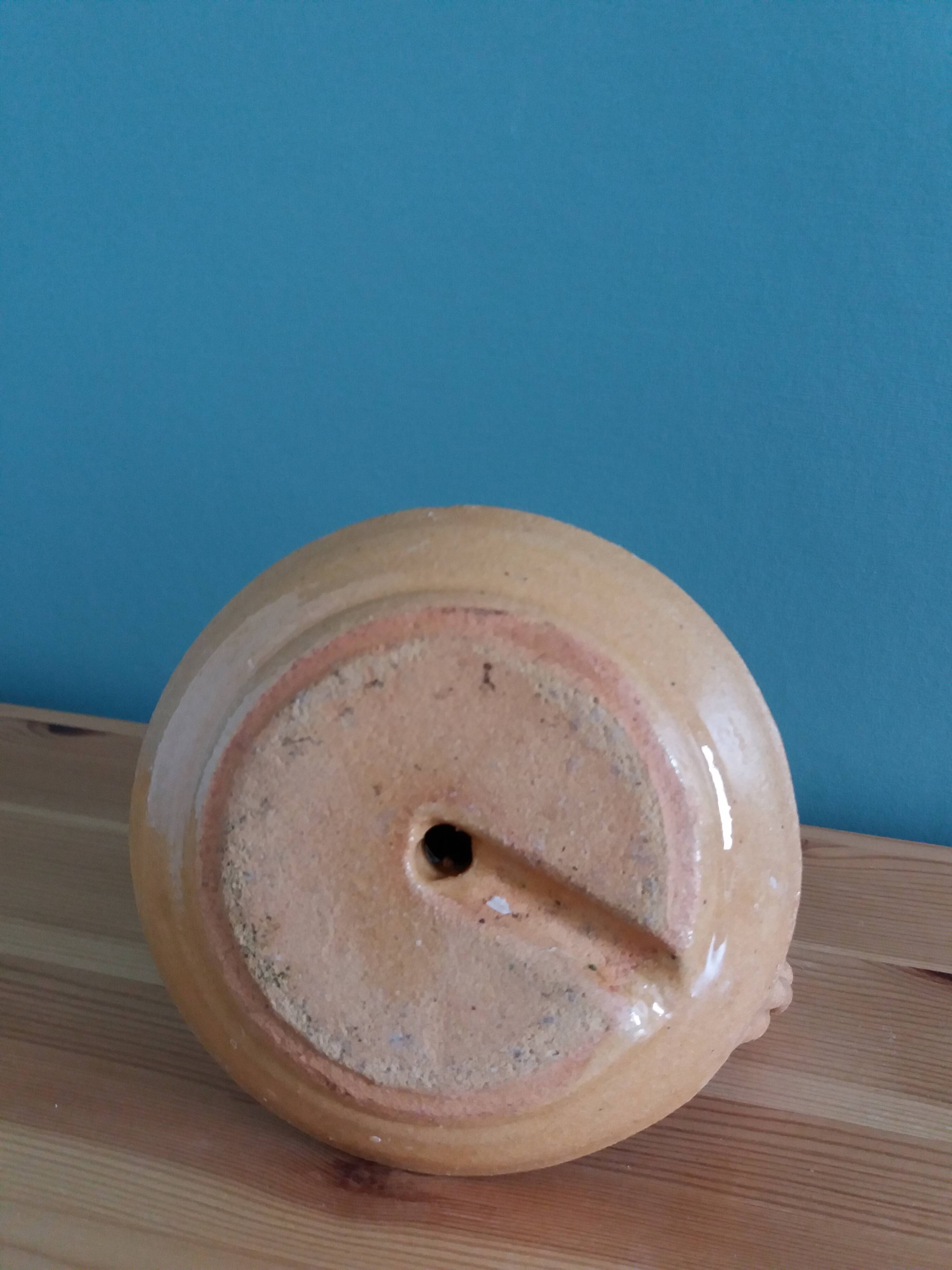 Soufflenheim Alsace pottery candle holder