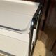 Vintage serving trolley, white folding table, 70s design, vintage.