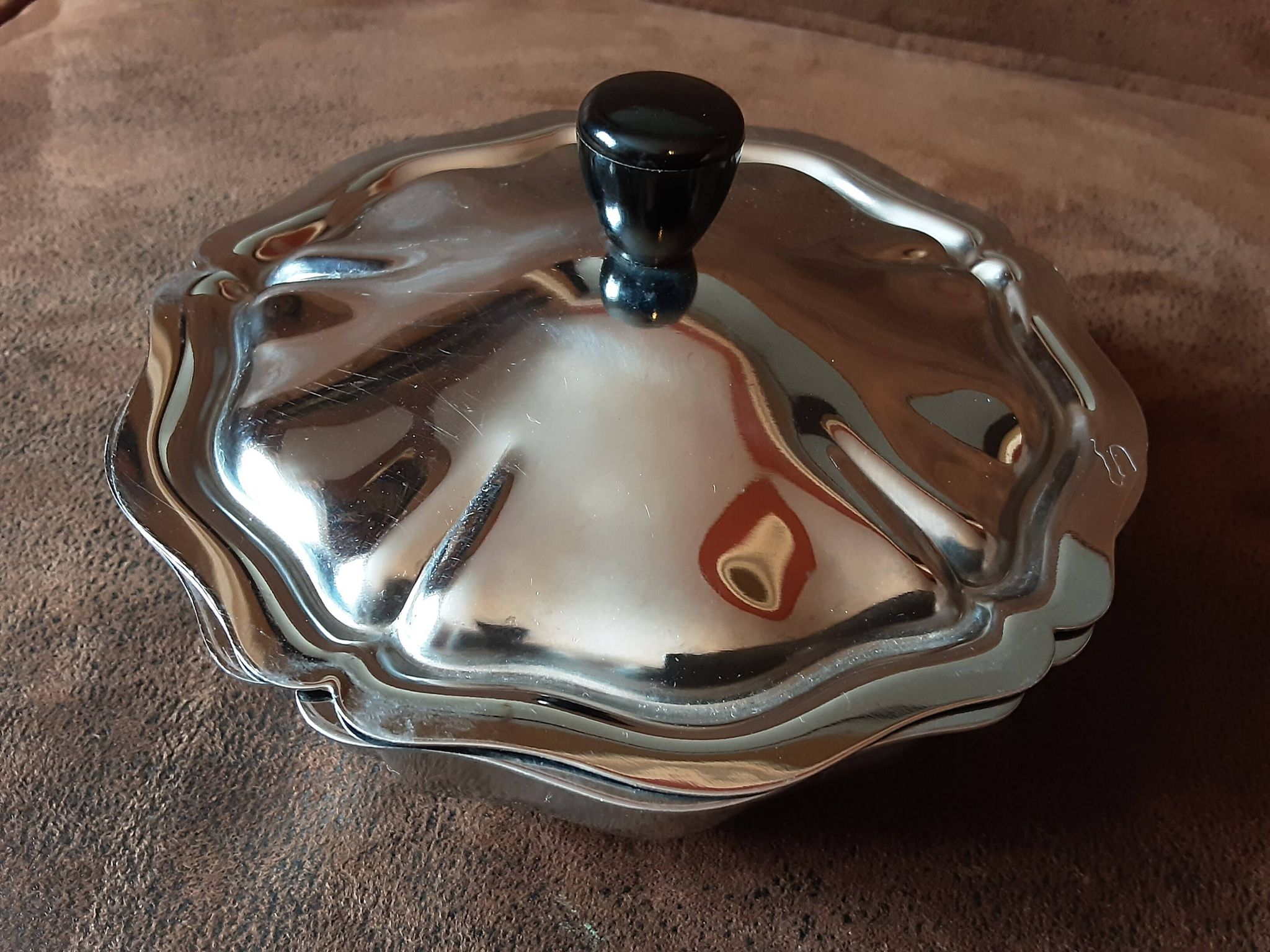 Sucrier  inox vintage