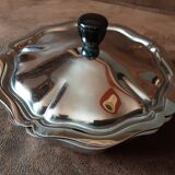 Vintage stainless steel sugar bowl