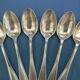 Set of 6 teaspoons in silver metal