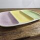 Dish from the Gien earthenware factory with 3 compartments