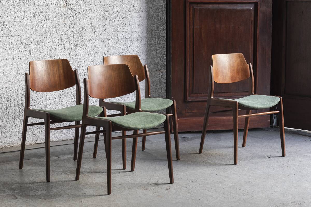 Set of 4 dining chairs by Hartmut Lohmeyer for Wilkhahn, Germany, 1950s