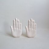Ceramic Hands Bookends