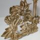 Pair of candlesticks solid brass vintage flowers