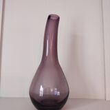 Glass vase irregular purple shape